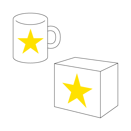 マグカップと同じデザイン