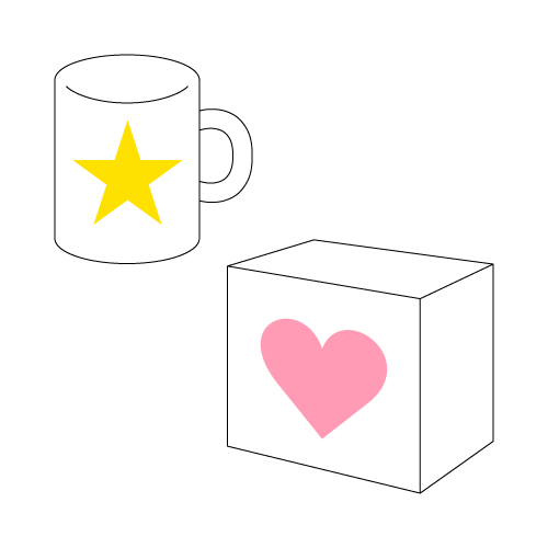 マグカップと違うデザイン