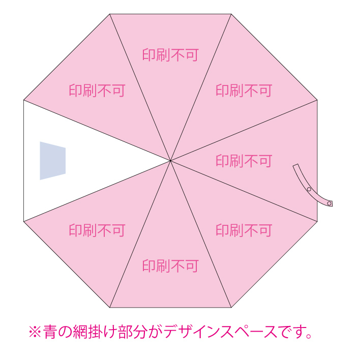 【DTF転写】ベーシック長傘の商品仕様5