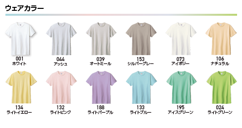 Tシャツカラーについて