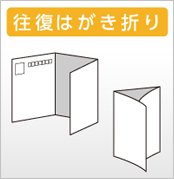 圧着はがき往復はがき折り