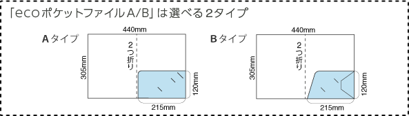 ポケットファイルは選べる２タイプ